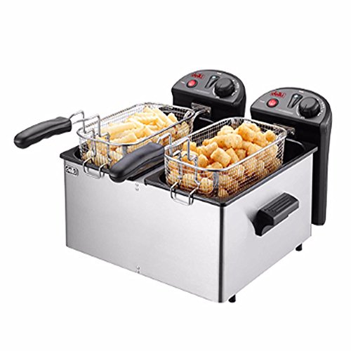 Click Here to See More Images Delki DK-202 Electric Smart Deep Fryer Double Safety Sensor Large 2 Baskets 3.5Lx2