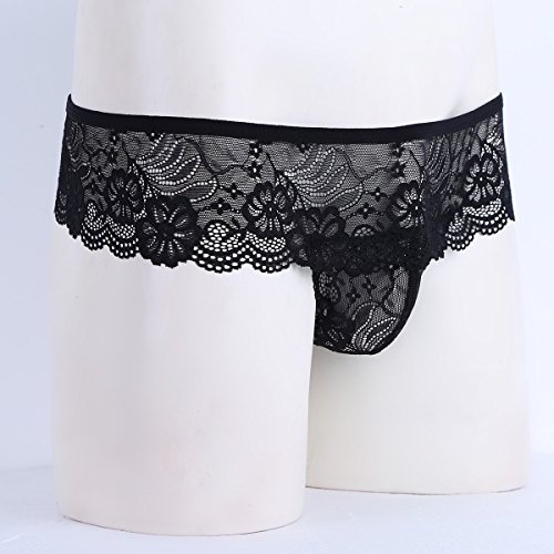 Freebily-Perizoma-Uomo-Pizzo-Sissy-Lingerie-Tanga-Trasparente-Vita-Bassa-Perizoma-Mini-Mutande-Slip-String-Thong-Sospensorio-Maschile-Hot-Sport-Sportivo