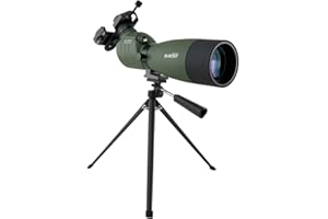 SVBONY SV14 Spotting Scope with Tripod,Angled Range Spotter Scope with Phone Adapter,Bak4 Prism,FMC,IPX4 Waterproof,High Definition,for Bird Watching,Shooting Range,Astronomy,with Soft Case for Adults