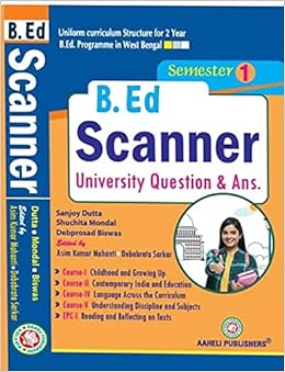 Amazon In Buy Bachelor Of Education B Ed Scanner First Semester English Version Book Online At Low Prices In India Bachelor Of Education B Ed Scanner First Semester English Version Reviews Amazon In Buy Bachelor Of Education B Ed Scanner First Semester English Version Book Online At Low Prices In India Bachelor Of Education B Ed Scanner First Semester English Version Reviews