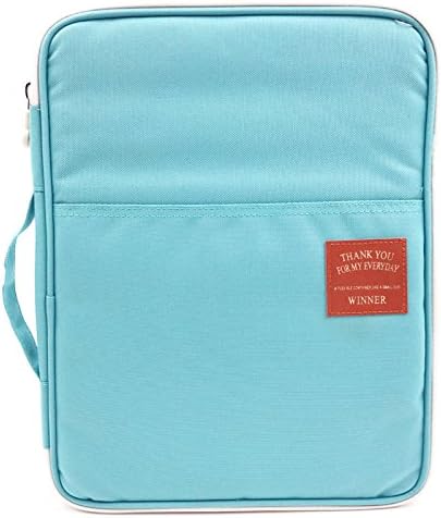 Amazing Tour A4 Documents Case Files Tickets Organizer Zipped Storage Messenger Portable IPad Bag Handbag Day Pack Multi-Function for Travel and Office Sky Blue Bag