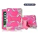 iPad 5th/6th Generation Case Impact Resistant Shockproof Heavy Duty Full-Body Rugged Protective Smart Cover with Kickstand & Dual Layer Design for New iPad 9.7 2018 2017 (Pink Camo/Rose)