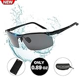 HODGSON Polarized Sunglasses for Men or Women, Al-Mg Metal Driving Glasses