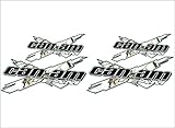 CAN-AM Team 3DX / CAMO WHITE / 4 PACK Vinyl Vehicle ATV Utility Graphic Decal Stickers