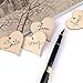 UTOPER 100pcs 2 inch Wooden Love Heart Shape Slices Blank Name Tags Wine Tag with Hole Unfinished Wood Cutout Labels Art Craft with 33ft Natural Twine for Wedding Party Children DIY Pieces
