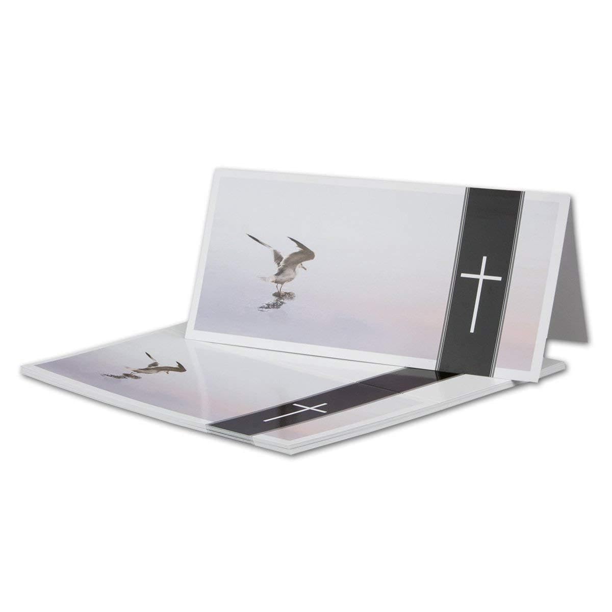 Sympathy Double Cards Without Thank You DIN Long 150 Stück Helmar