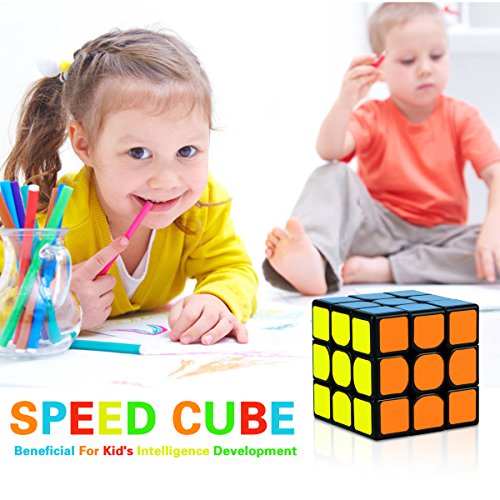 Speed Cube Set, Aitey Cube Bundle 2x2 3x3 Pyramid and Skewb Speed Cube Magic Smooth Cube Puzzle Toy for Kids [4 Pack] - Thumbnail 6