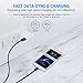 Micro USB Cable Android,Snowkids USB to Micro USB Cable (6.6ft/2m, 2 Pack) Nylon Braided Sync and Fast Charging Cable Compatible with Samsung Galaxy S7 Edge, Kindle,PS4, MP3,Xbox,HTC, Android (Black)