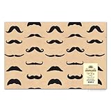 Mustache Gift Wrap Paper - 2 Sheets