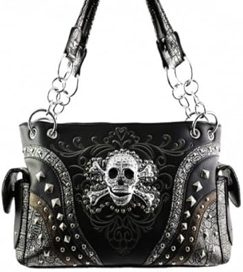 black skull bag