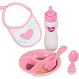 Adora Baby Doll Accessories Magic Feeding Set - Magic Plate, Magic Baby Doll Bottle with Milk, Bib, Fork & Spoon