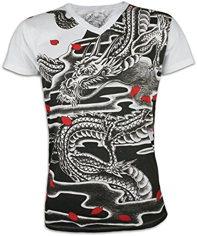 Ako Roshi Men´s T-Shirt Black Dragon MMA Tattoo Japan