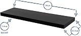 Harbour Housewares 80cm Floating Shelf Set Black 3 Pack Wall Display Shelves view 3