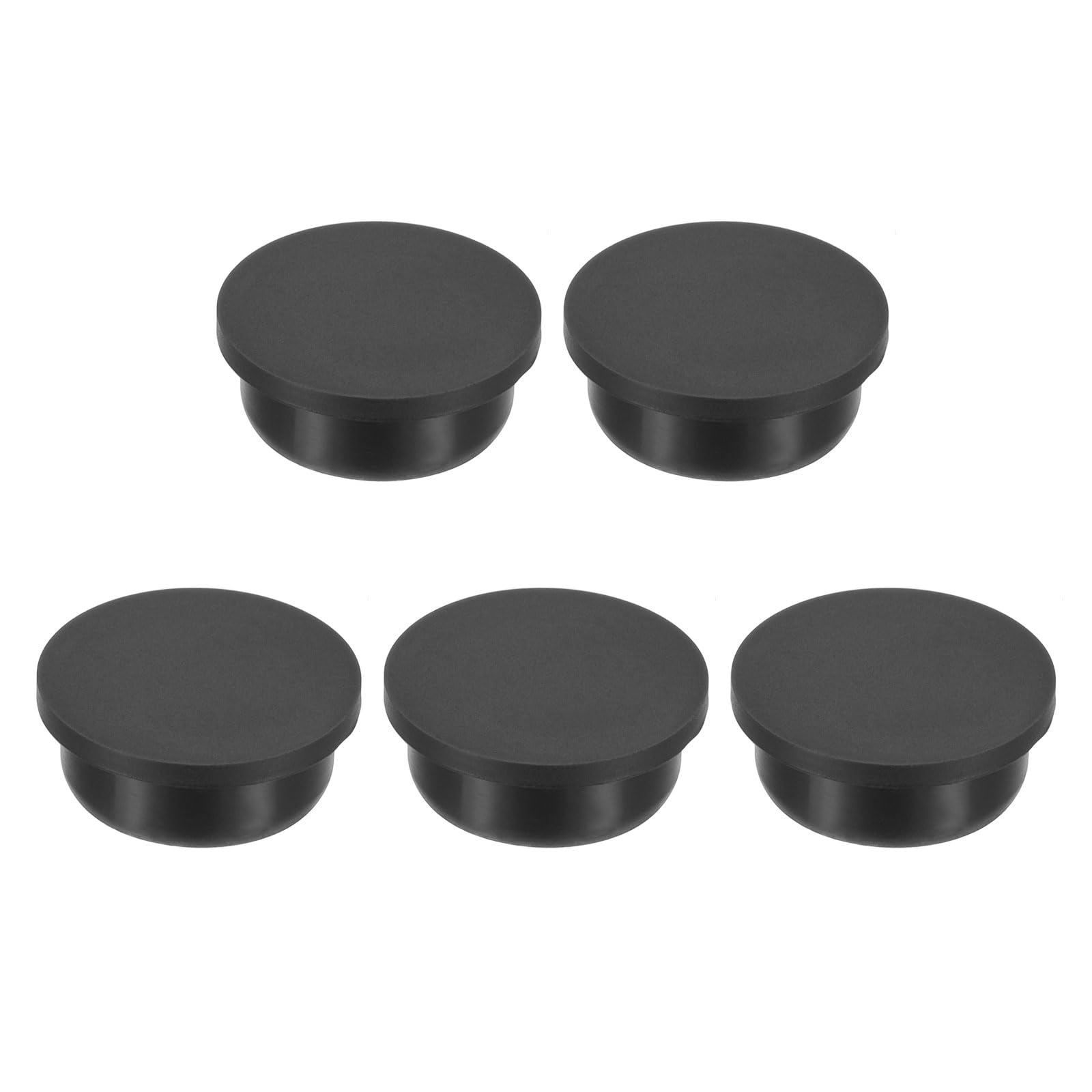 PATIKIL 35.3mm Diameter Silicone Black Rubber Hole Plugs, 5 Pcs, 34-35mm Hole, T-Shape, Waterproof, Dustproof