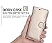 FYY Luxury PU Leather Wallet Case for Samsung Galaxy S6 Edge Plus, [Kickstand Feature] Flip Phone Case Protective Cover with [Card Holder] [Wrist Strap] for Samsung Galaxy S6 Edge Plus 2015 Gold