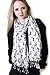 Anika Dali Bella Doxie Dachshund Dog Scarf, Animal Lover Shawl with Tassels (Dark Grey Dog)