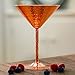 Solid Copper Martini Glass - 100% Copper, Beautifully Hand-Hammered Artisanal Barware - 10oz (1, Hammered Copper)