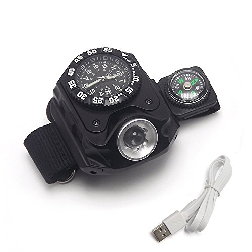 Wrist watch with built in flashlight Clearance