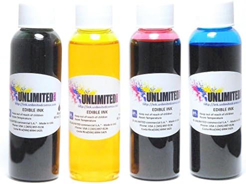 Edible Ink for Canon printers Kit Refill 4 Pack, 2 oz