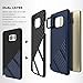 Galaxy Note 7 Case, Note 7 Case, WWW [Shockproof Series] Textured Pattern Grip Cover Bumper Case Shockproof Impact Resistance Cover for Samsung Galaxy Note 7 Black+Navy Blue