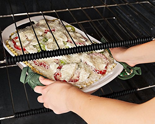 3 Pack BESEGO Oven Rack Guard, Heat Resistant Silicone Oven Rack Cover Prevent Hand & Arm against Burns, Scars & Injuries - BPA Free & FDA Approved - 14 Inches Long