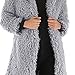 Womens Fashion Winter Coat Long Sleeve Lapel Faux Shearling Shaggy Oversized Coat Jacket with Pockets Warm Winter (Gray, S)thumb 4