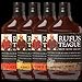 Rufus Teague BBQ Sauce Sampler 16oz Flask Shaped Bottle (Variety Pack of 4 Different Flavors)