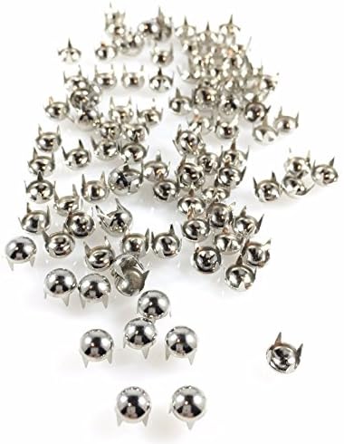 NAILHEADS/SPOTS/STUDS - 20ss Pearl Nickel / 20ss Round Nickel - 200 pieces - Premium Quality Brass Nailheads