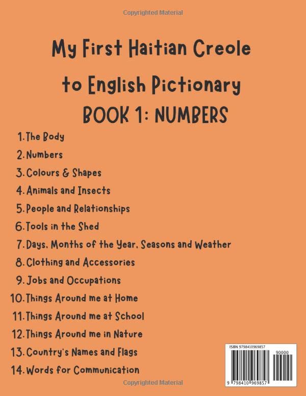 My First Kreyòl Ayisyen Haitian Creole Pictionary for toddlers and beginners Book Series