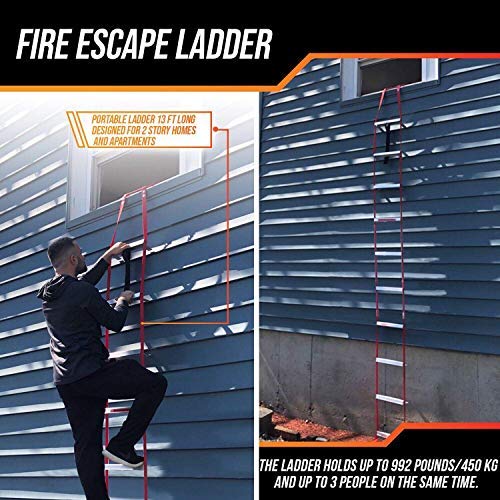Emergency Fire Safety Escape Kit Includes Fire Escape Ladder 2 Story
