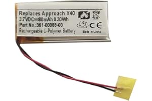 MPF Products 80mAh 361-00088-00 Battery Replacement Compatible with Garmin Approach X40 GPS Golf Watch, Garmin Vivosmart HR, Vivosmart HR+ Activity Tracker