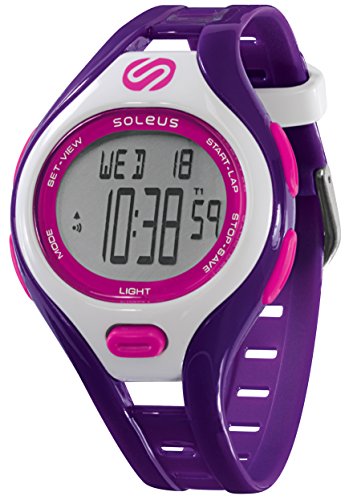Soleus Women's SR019-515 DASH Stainless Steel Running Watch with Purple Band