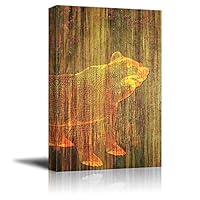 Canvas Wall Art Abstract Animal Lines Art Canvas Prints Home Artwork Decoration for Living Room,Bedroom - 12x18 inches