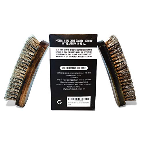 Horsehair Shoe Shine Brush 2pack - Downtown Shoe Supply Co.