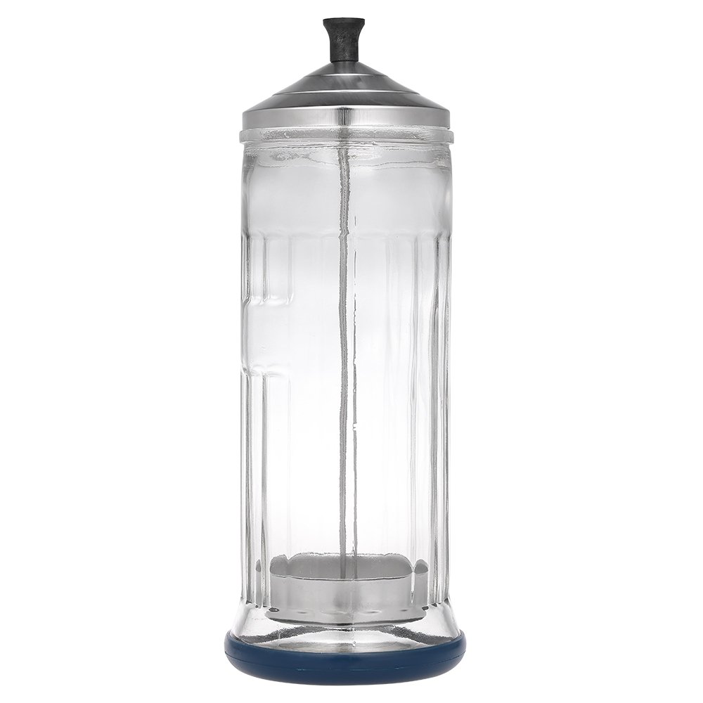 Anself Professional Salon Barber Disinfection Jar Sterilization Container Sanitizer Glass Manicure Disinfection Cup for Hairdressing Tools