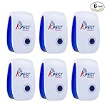 Kpest Ultrasonic Pest Repeller, Electronic Plug In repellent indoor for insects,Mosquitoes, Mice, Spiders, Ant, Rats, Roaches, bugs, Non-toxic Eco-Friendly, Humans & Pets Safe