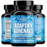 Adrenal Support & Cortisol Manager - Natural Adrenal Fatigue & Health Supplement with Organic Ashwagandha, Complete B Vitamin Complex, Rhodiola Rosea, Siberian Ginseng - B5 B6 B12 Supplements