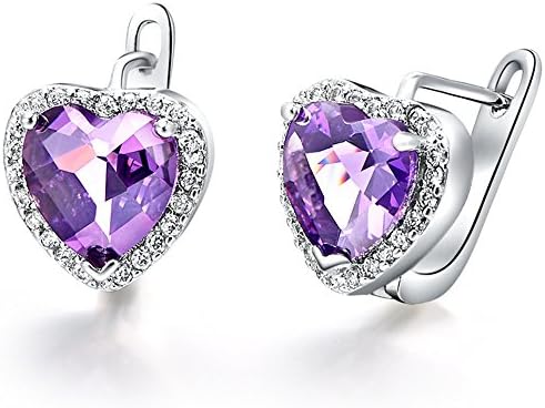 18k White Gold Gemstone and Cubic Zirconia Stud Earrings