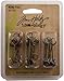 Tim Holtz Idea-ology Metal Memo Pins by Tim Holtz Idea-ology, Pack of 30, 1-1/2 Inches, Antique Finishes, TH92833
