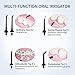 Cordless Water Flosser with 5 Jet Nozzles - Liberex IPX7 Waterproof Oral Irrigator 300ml Reservoir 3-Mode Dental Care Water Jet for Teeth/Braces, USB Rechargeable, for Family Travel Use