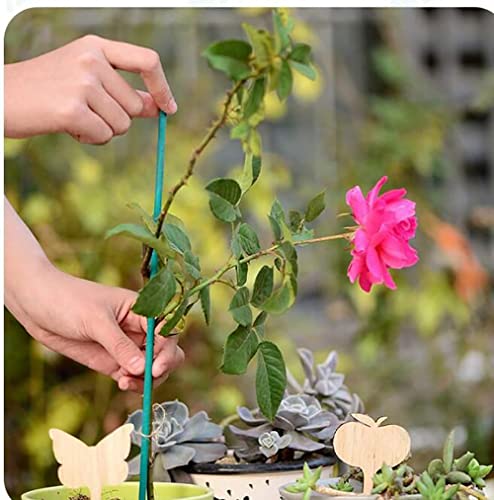 Plant Support Garden Stakes 30 Pcs Bamboo Sticks Sturdy Floral Plant Support Wooden Sign Posting Stick Green