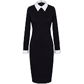 HOMEYEE Women's Celebrity Turn Down Collar Business Bodycon Dresses