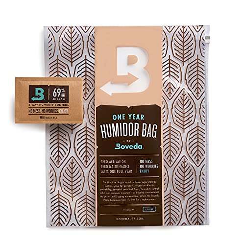 Boveda Portable Travel 2-Way Humidity Resealable Bag - Waterproof & Dustproof - Preloaded with 69% RH Pack - Patented Technology - Large Storage for 60-80 Items - 1 Count