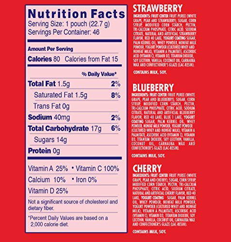 Welch's Fruit n Yogurt Snacks Combo Pack, .8 Ounces, 46 Count