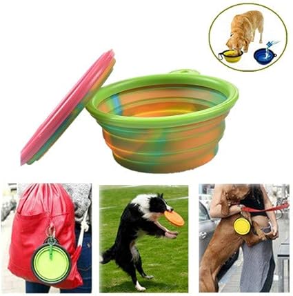 Amazon Com Collapsible Pet Bowl Outdoor Dog Cat Water Feeding