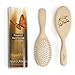 Wooden Bristle Hair Brush, Model BWW, All Hair Types, Beech Wood Handle, Rounded Wood Pins, Anti-Static, Made in Germany, Premium Quality Hairbrush, by Desert Breeze Distributing