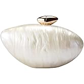 louceko Acrylic Shell Handbag Removable Chain Crossbody Shoulder Evening Bag Clutch Purse for Women Formal Wedding Party Prom