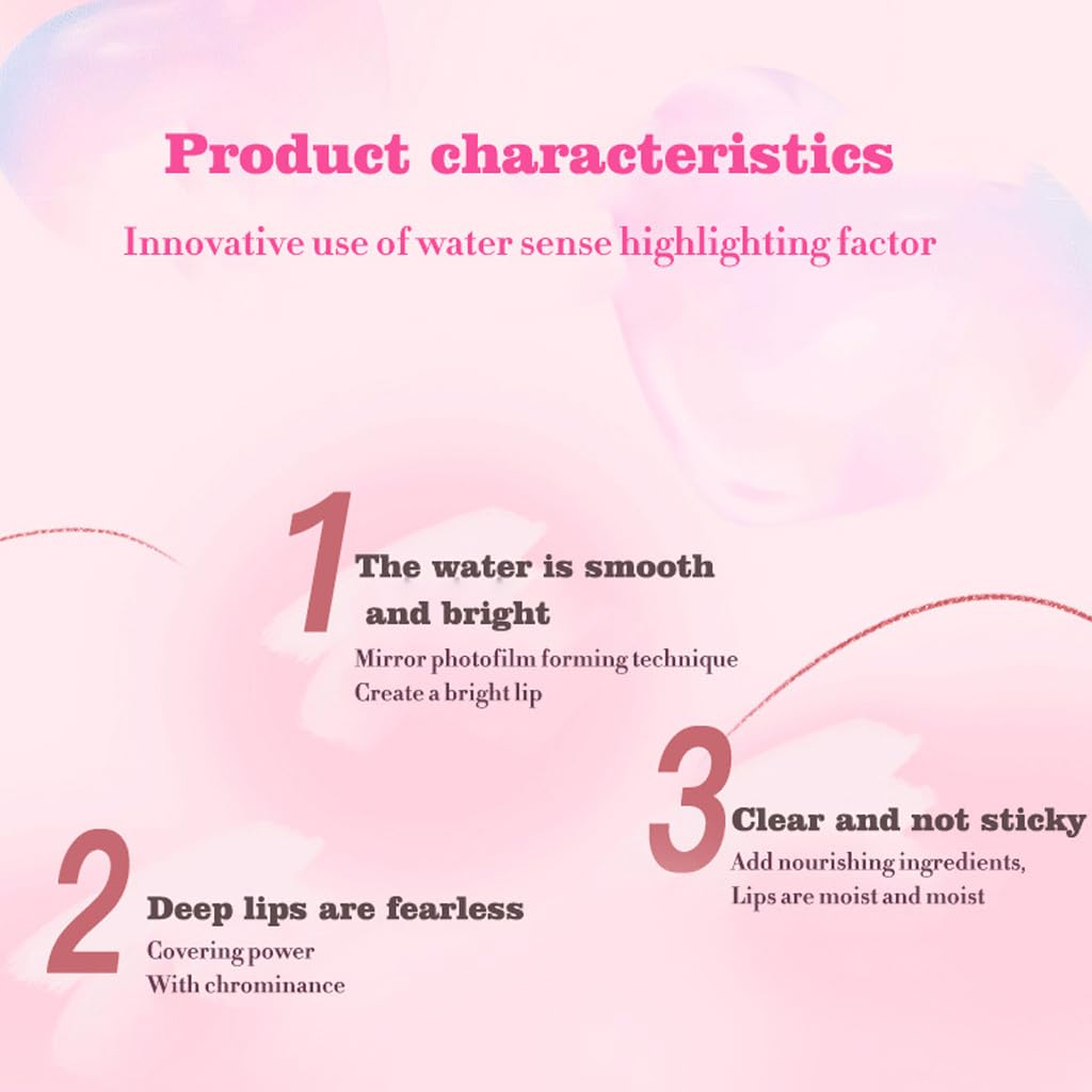 Yasovigi 6 Colors Lip Oil Lip Stain, Watery Lip Oil Lip Tint Stain Set, Liquid Lipstick Lip Gloss Moisturizing, Multi-use Lip and Cheek Tint, Non-Sticky, High Pigment (Type A)