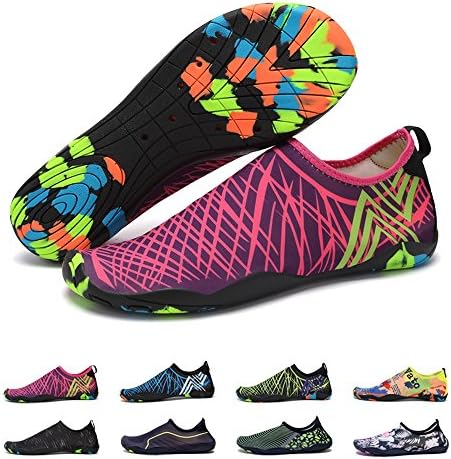BlanKey Water Sports Shoes Quick-Dry Barefoot Flexible Flats Beach Swim Shoes for Men Women Kids