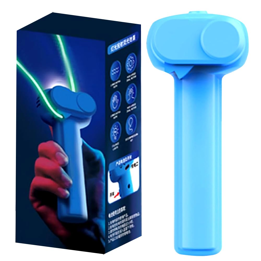 Glow In the Dark Rope Toy, String Launcher Toy Electric String Rope Launcher Zip Strings Toys Handheld Pressure Reducer Cool Lasso Loop Stuff Outdoor Home Interaction Ideal for Kids Adults (Blue) — image 1